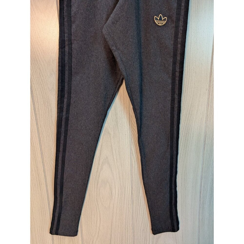 NEW ADIDAS ORIGINALS WOMEN'S TREFOIL TIGHTS ~ SIZE Small  #FM3287 BLACK - Picture 3 of 11